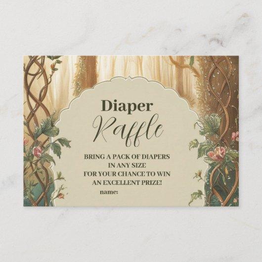 Bezauberndes Waldruffeldiapper Begleitkarte (Vorderseite)