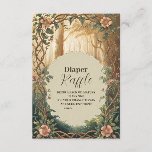 Bezauberndes Waldruffeldiapper Begleitkarte (Vorderseite)