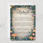 Bezauberndes Waldschloss Märchenfest Hochzeit Einladung (Rückseite)