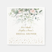 Bezauberndes Wasserfarben Rosa Brautparty Serviette (Vorderseite)