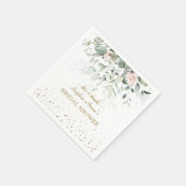 Bezauberndes Wasserfarben Rosa Brautparty Serviette (Ecke)