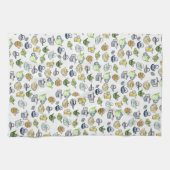 Bezauberndes Wasserfarben Teepattern Einzigartiges Geschirrtuch (Horizontal)