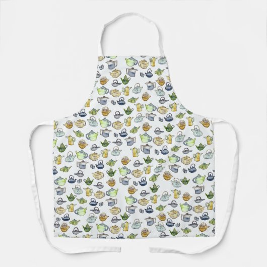 Bezauberndes Wasserfarben Teepattern Einzigartiges Schürze (Vorderseite)