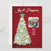 Bezauberndes Weihnachtsbaum-Foto Feiertagskarte (Vorderseite)