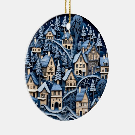 Bezauberndes Weihnachtsdorf Ornament (Rechts)