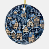 Bezauberndes Weihnachtsdorf Ornament (Vorne)