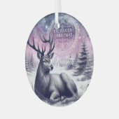 Bezauberndes Weihnachtsgeschenk personalisieren Ornament Aus Glas (Vorderseite links)