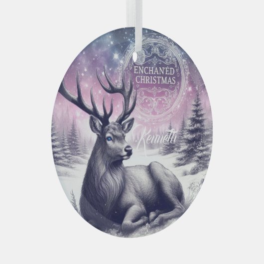 Bezauberndes Weihnachtsgeschenk personalisieren Ornament Aus Glas (Vorderseite Rechts)