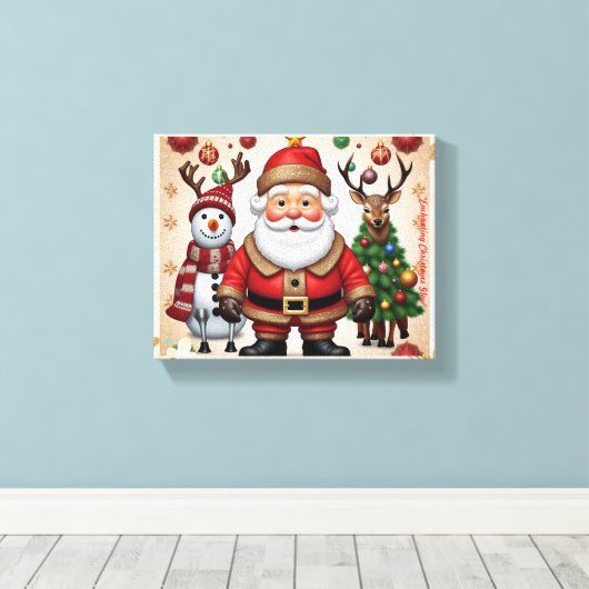 "Bezauberndes Weihnachtsglühen" Leinwanddruck (Insitu (Holzboden))