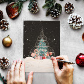 Bezauberndes Winter-Glasshouse gefüllt mit festlic Karte