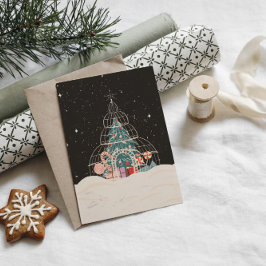 Bezauberndes Winter-Glasshouse gefüllt mit festlic Karte