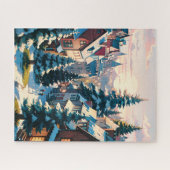 Bezauberndes Winterdorf Puzzle (Horizontal)