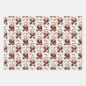 Bezauberndes Winterpanda-Muster mit gemütlicher Re Geschenkpapier Set (Vorderseite 3)
