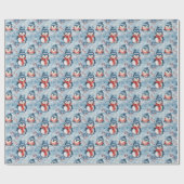 Bezauberndes Winterpinguin-Muster mit gemütlichen Geschenkpapier (Flach)