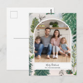 Bezauberndes Winterwald Weihnachts-Foto Postkarte (Vorne/Hinten)