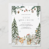 Bezauberndes Winterwald zum Geburtstag (Vorderseite)