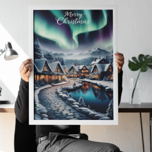 Bezauberndes Winterwunderland Weihnachten Poster