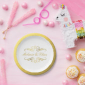 Bezauberndes Wirbles blühen Pappteller (Party)