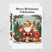 Bezauberndes Woodland Weihnachten Einladung (Vorne/Hinten)