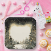 Bezauberndes Woodland Weihnachten Pappteller (Party)