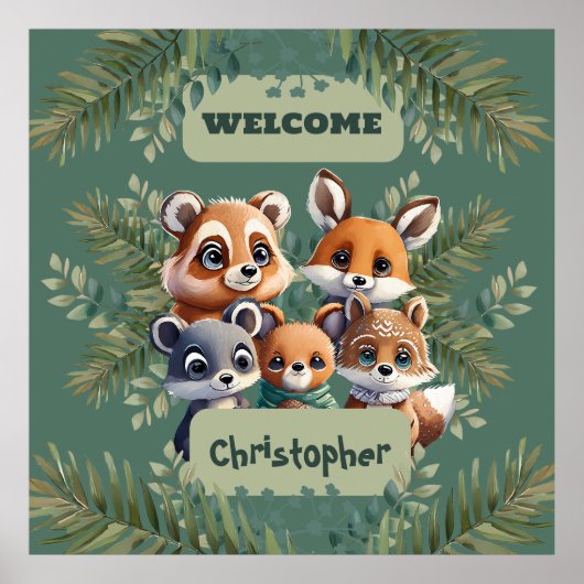 Bezauberndes Woodland Wonderland Poster (Vorne)