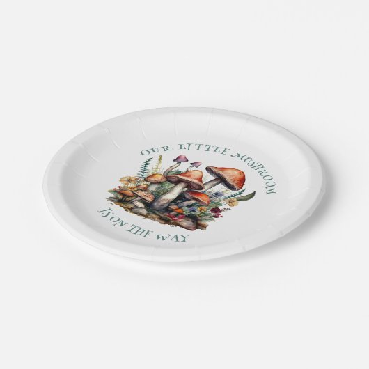 BezauberndWaldmäschräume Babyduschpapier-Teller Pappteller (Schrägansicht)