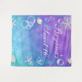 Bezaubert unter dem Wasser Süße 16 Party Hintergru Wandteppich (Vorderseite (Horizontal))