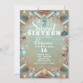 Bezaubert unter den Meeresperlen und dem Bonbon-Sü Einladung (Vorderseite)