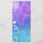 Bezaubert unter der Sea Beach Party Menu Card Menükarte (Rückseite)