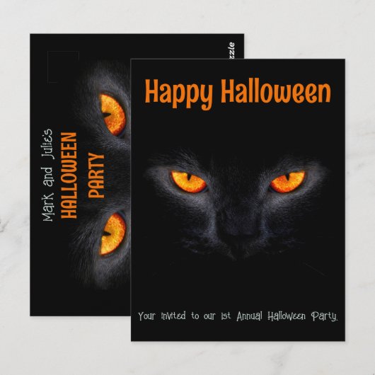 Bezauberte Augen & Mitternachtsflüster Postkarte (Vorne/Hinten)