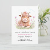 Bezauberte Babydusche aus dem Hochland Einladung (Stehend Vorderseite)