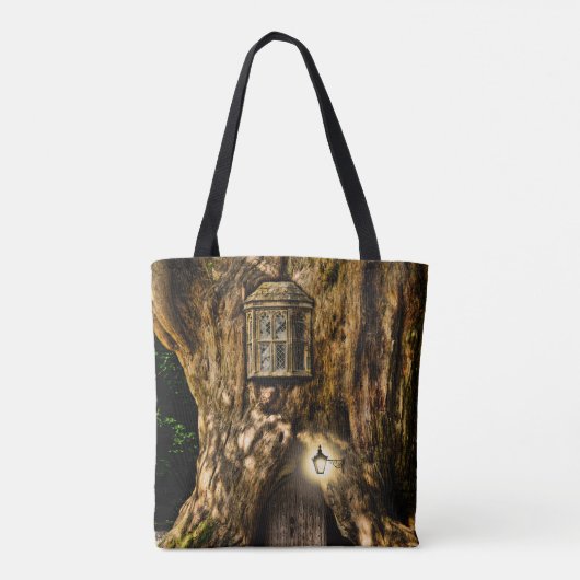 Bezauberte Baumhouse Lantern Tote Bag Tasche (Rückseite)