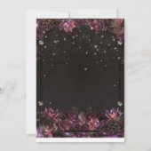 Bezauberte Berry Rose Dark Floral Quinceañera Einladung (Rückseite)