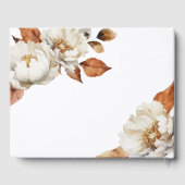 Bezauberte Blütenhochzeit im Herbst Gästebuch (Rückseite)