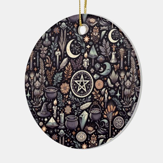 Bezauberte Botanica: Magische Kräuter und Hexerei Keramik Ornament (Links)