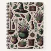 Bezauberte Botanica: Magische Kräuter und Hexerei Notizblock (Vorderseite)