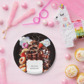 Bezauberte Brunnenschokolade zum Geburtstag Pappteller (Party)