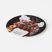 Bezauberte Brunnenschokolade zum Geburtstag Pappteller (Schrägansicht)