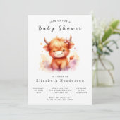 Bezauberte einzigartige Barn Cow Babydusche Einladung (Stehend Vorderseite)