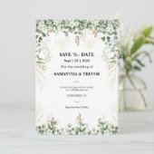 Bezauberte Evergreens: Save the Date Einladung (Stehend Vorderseite)