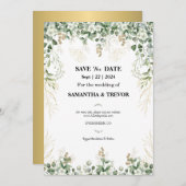 Bezauberte Evergreens: Save the Date Einladung (Vorne/Hinten)