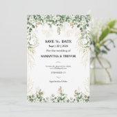 Bezauberte Evergreens: Save the Date Einladung (Stehend Vorderseite)