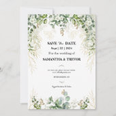 Bezauberte Evergreens: Save the Date Einladung (Vorderseite)