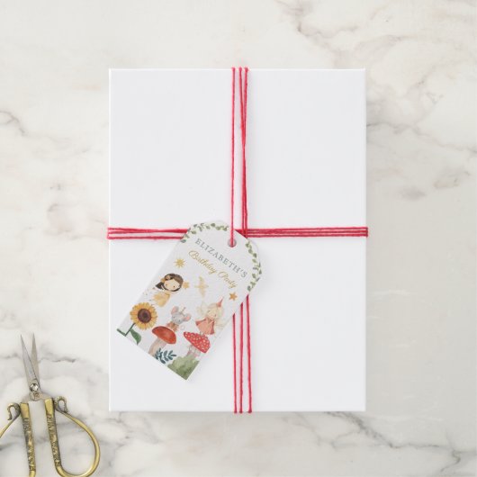 Bezauberte Fee Birthday Mushroom Geschenkanhänger (Mit Garn)