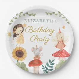 Bezauberte Fee Birthday Mushroom Pappteller