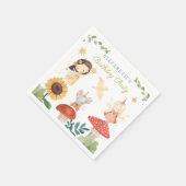 Bezauberte Fee Birthday Mushroom Serviette (Ecke)