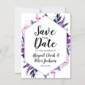 Bezauberte, florale Save the Date Magnetkarte Magneteinladung (Vorderseite)