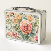 Bezauberte Florals Metal Lunch Box (Rückseite)