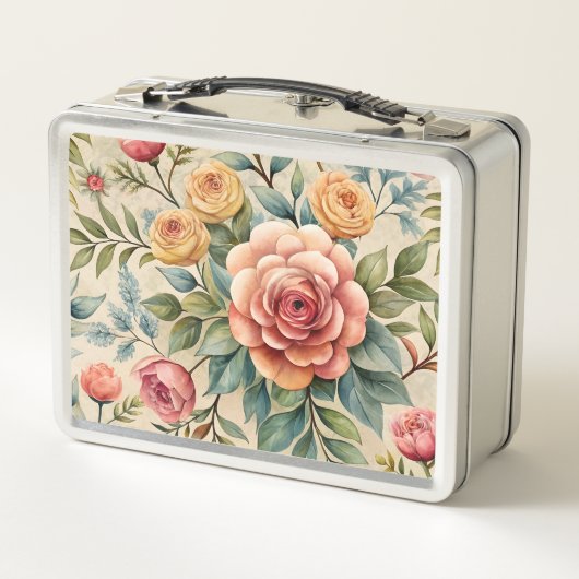 Bezauberte Florals Metal Lunch Box (Rückseite)
