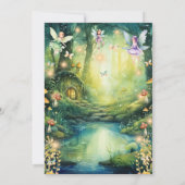 Bezauberte Forest Fairy First Girl's Birthday Part Einladung (Rückseite)